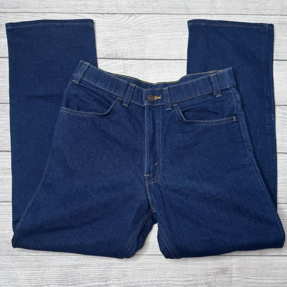 Levi's Men's Vintage Action Jeans Dark Blue Denim Size 32x30 Made In USA
